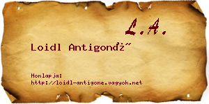 Loidl Antigoné névjegykártya